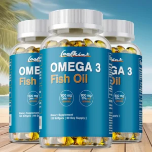 Omega-3 Fish Oil with DHA & EPA – Supports Brain, Heart, Skin & Antioxidant Health, 120 Capsules