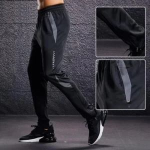 Men’s Sports Pants – Running & Soccer Joggers with Zipper Pockets