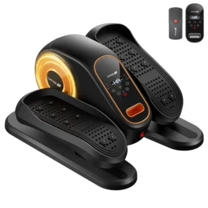 Quiet Portable Under-Desk Elliptical – Seated Electric Leg Exerciser with Remote