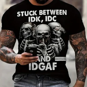 2025 Men’s Summer T-Shirt – Lightweight, Breathable, 3D Skull Print